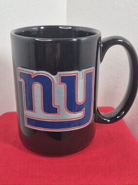 NFL Official New York Giants 15 oz Coffee Mug Pewter Embossed Logo